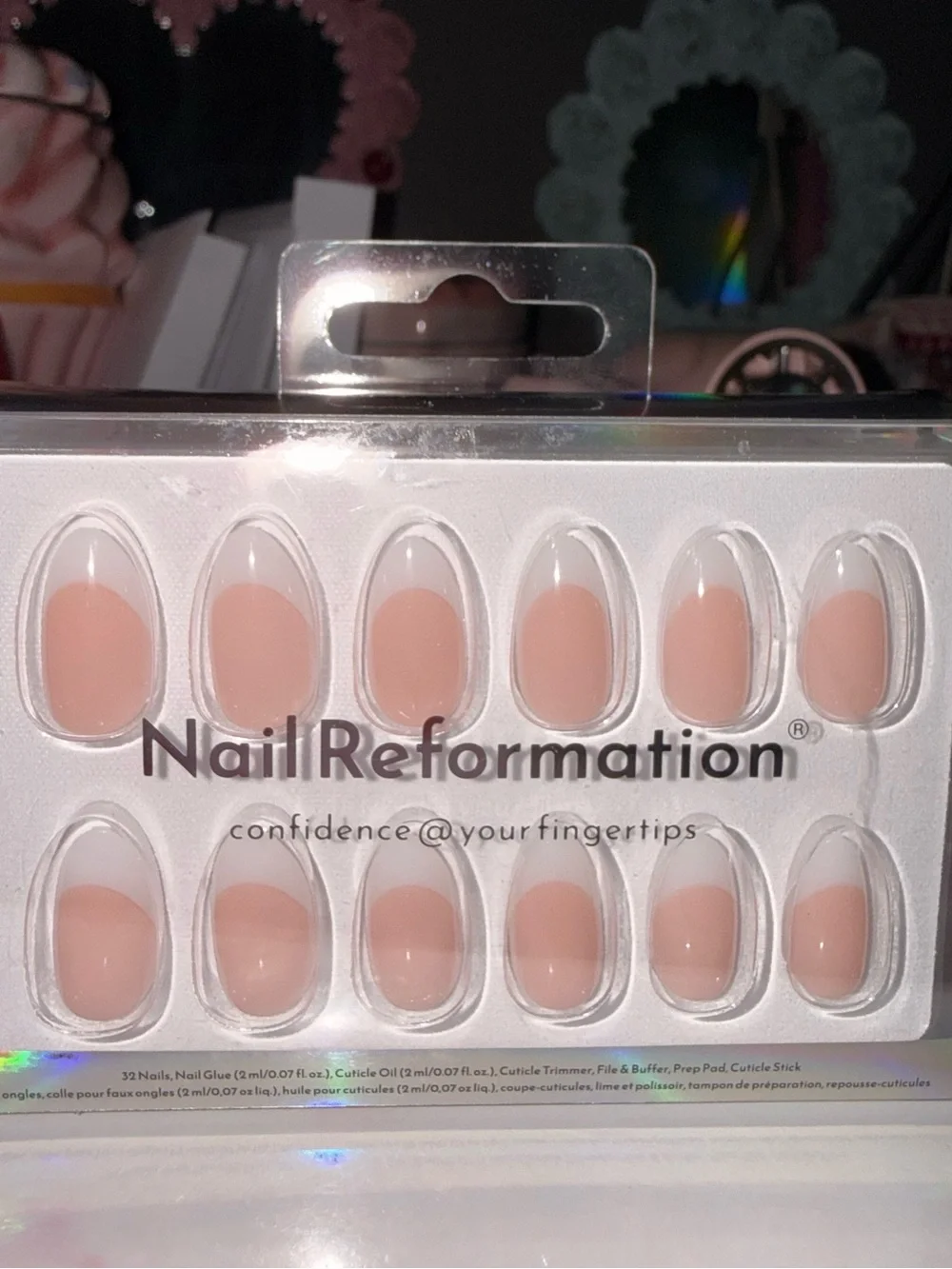 Nail Reformation French Tips Press-On Nails in Short Almond - Picture 1 of 6